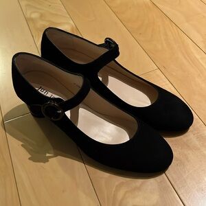 Jon Joseph Suede Mary-Jane Pumps